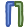 🍓 Эмодзи «Сине-зелёные буквы» для Telegram