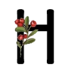 🌺 Эмодзи «Лесные буквы с украшениями» для Telegram