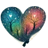 ❤️ Эмодзи «Лесные буквы с украшениями» для Telegram