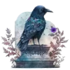 🐦‍⬛️ Эмодзи «Лесные буквы с украшениями» для Telegram