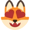 😍 Эмодзи «Fox - мордочка с эмоциями лисички» для Telegram