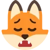😮‍💨 Эмодзи «Fox - мордочка с эмоциями лисички» для Telegram