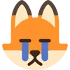 😭 Эмодзи «Fox - мордочка с эмоциями лисички» для Telegram