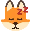 💤 Эмодзи «Fox - мордочка с эмоциями лисички» для Telegram