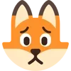 ☹️ Эмодзи «Fox - мордочка с эмоциями лисички» для Telegram