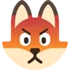 😡 Эмодзи «Fox - мордочка с эмоциями лисички» для Telegram