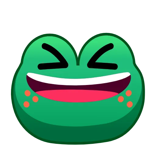 😆 Эмодзи «🥰 Анимированный набор эмоджи с лягушками» для Telegram