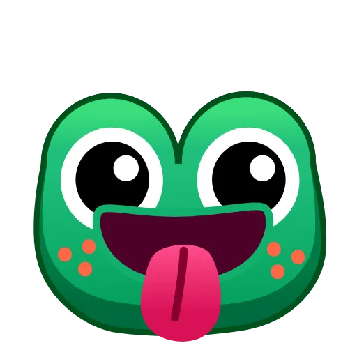 😛 Эмодзи «🥰 Анимированный набор эмоджи с лягушками» для Telegram