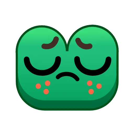 😔 Эмодзи «🥰 Анимированный набор эмоджи с лягушками» для Telegram