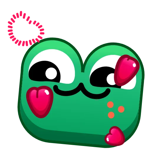 🥰 Эмодзи «🥰 Анимированный набор эмоджи с лягушками» для Telegram