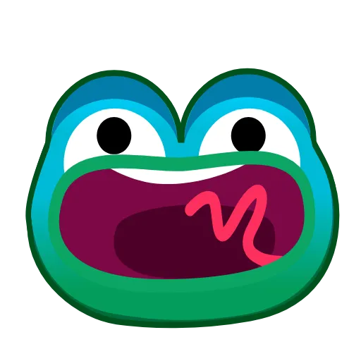 😱 Эмодзи «🥰 Анимированный набор эмоджи с лягушками» для Telegram