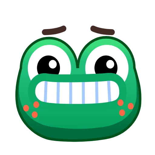 😬 Эмодзи «🥰 Анимированный набор эмоджи с лягушками» для Telegram