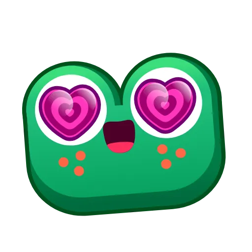 😍 Эмодзи «🥰 Анимированный набор эмоджи с лягушками» для Telegram