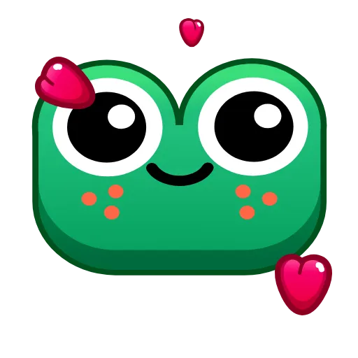 😘 Стикер «Frog Emoji» для Telegram