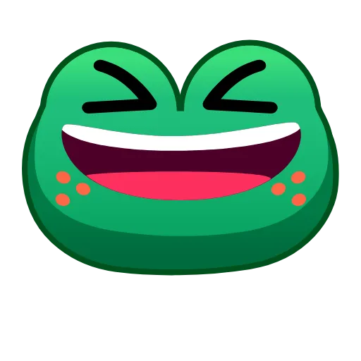 😆 Стикер «Frog Emoji» для Telegram