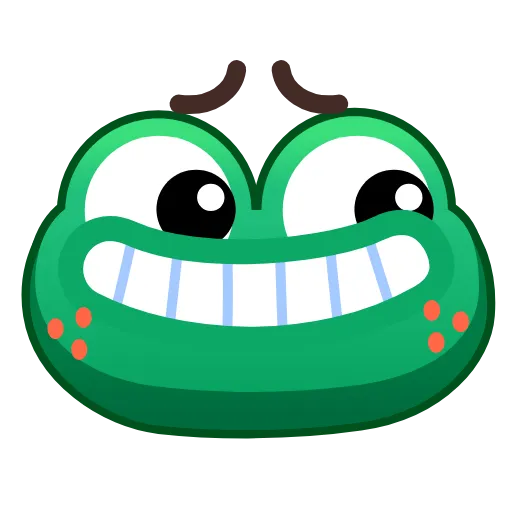 😬 Стикер «Frog Emoji» для Telegram