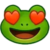 😍 Эмодзи «❤ Набор эмоджи с лягушкой Лидой» для Telegram