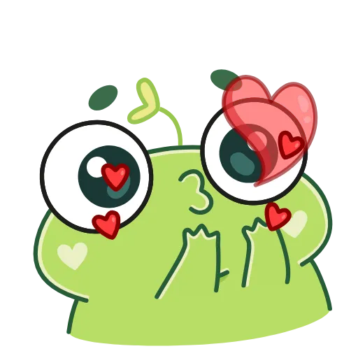 😍 Эмодзи «Лягуш Пип» для Telegram