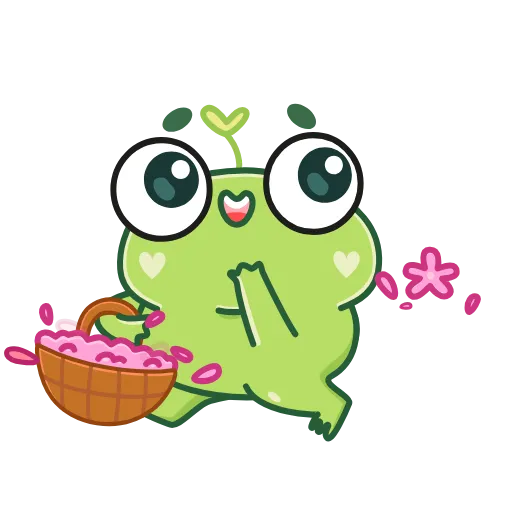 🌸 Эмодзи «Лягуш Пип» для Telegram