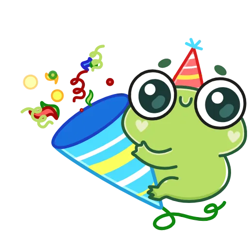 🥳 Эмодзи «Лягуш Пип» для Telegram