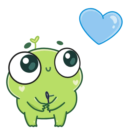 😍 Эмодзи «Лягуш Пип» для Telegram