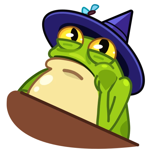 🙁 Стикер «Frog Witch» для Telegram