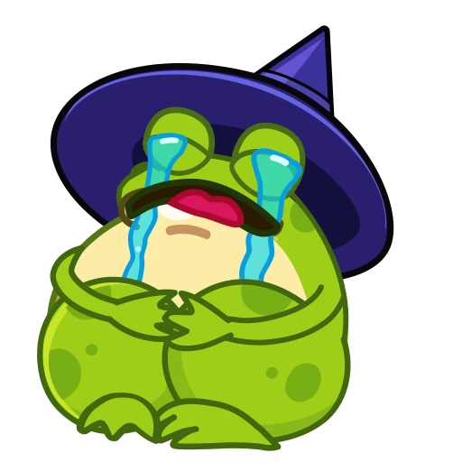 😭 Стикер «Frog Witch» для Telegram