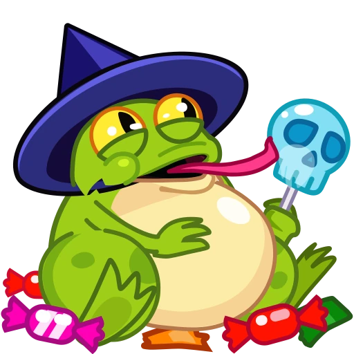 🍭 Стикер «Frog Witch» для Telegram