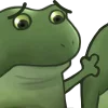 🫂 Эмодзи «😐 Worry frog emoji - Тревожный лягушонок» для Telegram