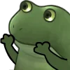🤗 Эмодзи «😐 Worry frog emoji - Тревожный лягушонок» для Telegram