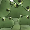 👥 Эмодзи «😐 Worry frog emoji - Тревожный лягушонок» для Telegram