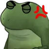 💢 Эмодзи «😐 Worry frog emoji - Тревожный лягушонок» для Telegram