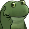 💡 Эмодзи «😐 Worry frog emoji - Тревожный лягушонок» для Telegram