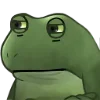 😑 Эмодзи «😐 Worry frog emoji - Тревожный лягушонок» для Telegram