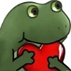 ❤️ Эмодзи «😐 Worry frog emoji - Тревожный лягушонок» для Telegram
