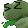 🤮 Эмодзи «😐 Worry frog emoji - Тревожный лягушонок» для Telegram