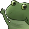 👋 Эмодзи «😐 Worry frog emoji - Тревожный лягушонок» для Telegram