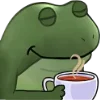 ☕️ Эмодзи «😐 Worry frog emoji - Тревожный лягушонок» для Telegram