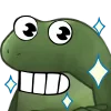 ✨ Эмодзи «😐 Worry frog emoji - Тревожный лягушонок» для Telegram