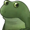 😐 Эмодзи «😐 Worry frog emoji - Тревожный лягушонок» для Telegram