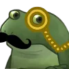 🧐 Эмодзи «😐 Worry frog emoji - Тревожный лягушонок» для Telegram