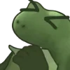 😆 Эмодзи «😐 Worry frog emoji - Тревожный лягушонок» для Telegram