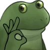👌 Эмодзи «😐 Worry frog emoji - Тревожный лягушонок» для Telegram