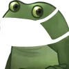 😷 Эмодзи «😐 Worry frog emoji - Тревожный лягушонок» для Telegram