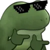 👉 Эмодзи «😐 Worry frog emoji - Тревожный лягушонок» для Telegram