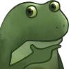 🤔 Эмодзи «😐 Worry frog emoji - Тревожный лягушонок» для Telegram