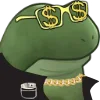🤑 Эмодзи «😐 Worry frog emoji - Тревожный лягушонок» для Telegram