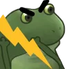 ⚡️ Эмодзи «😐 Worry frog emoji - Тревожный лягушонок» для Telegram