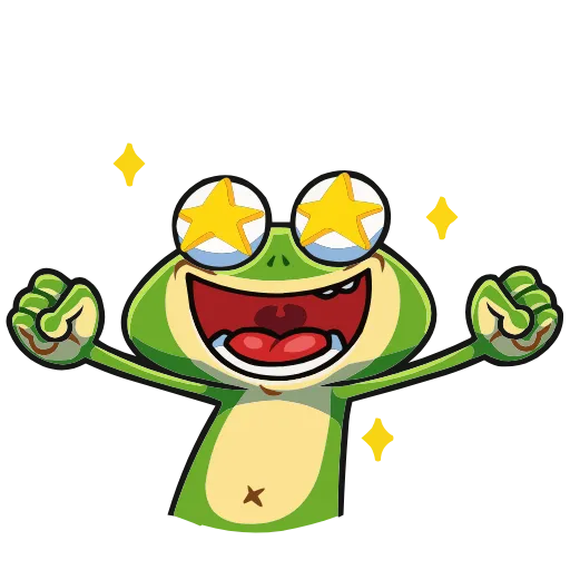 🤩 Эмодзи «Лягуш и Квакуша» для Telegram