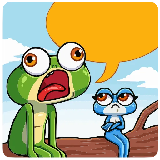 🤪 Эмодзи «Лягуш и Квакуша» для Telegram
